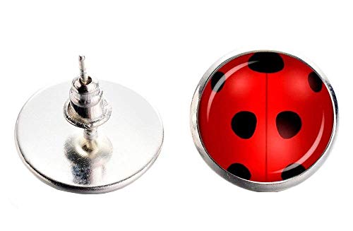 Orecchini - Ladybug - Yo-yo - Coccinella - Bambina - Rosso e Nero - Pois -...