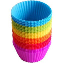 Carica l&#39;immagine nel visualizzatore di Gallery, STAMPI per Dolci in Silicone, 24 PIROTTINI Silicone Muffin E Dolci,...