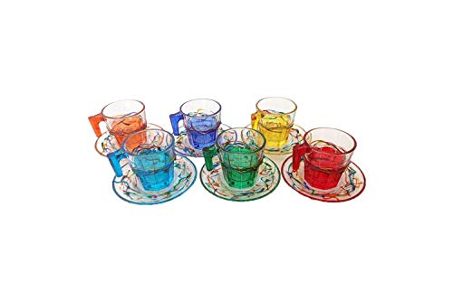 Set di 6 Tazze da Caffè con piattini