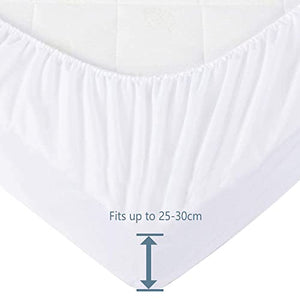 Bedecor Coprimaterasso Matrimoniale 160x200 Impermeabile, Cotone Top Proteggi Materasso 160x200, Angoli Super Elastici Fino a 30 cm, Traspirante, Anti-acaro, Antibatterico