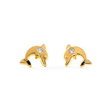 Carica l&#39;immagine nel visualizzatore di Gallery, Monde Petit T1817P -Orecchini per bambini, oro giallo 18k (750) - Ilgrandebazar