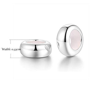 GW Distanziatore Gomma Stopper Charms Bead in Argento Sterling 925 2 Pezzi... - Ilgrandebazar