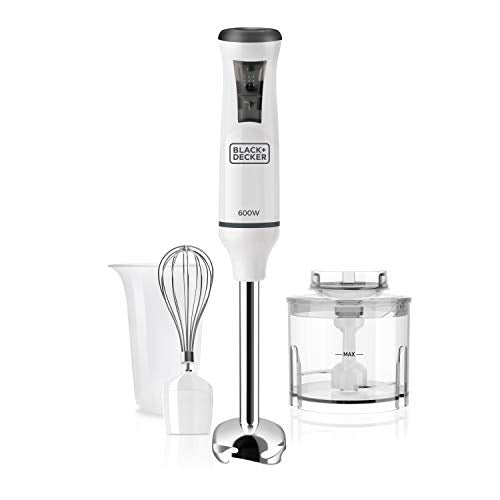 BLACK+DECKER BXHBA600E Frullatore a Immersione, 600 W, Acciaio Inox, 600 W - Ilgrandebazar