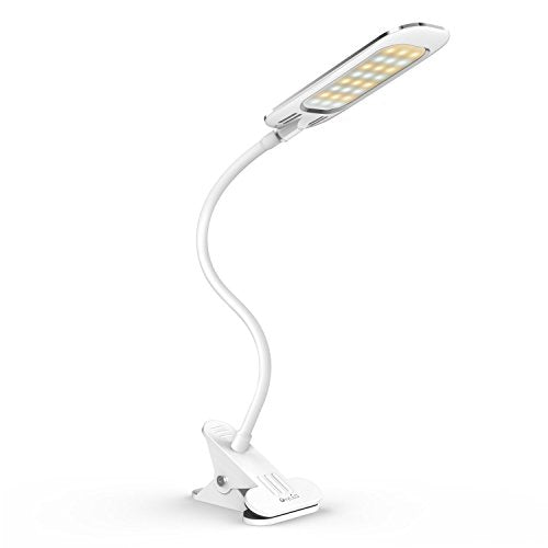 OxyLED Lampada da scrivania con 24 luci T34 White Clip Table Lamp - Ilgrandebazar
