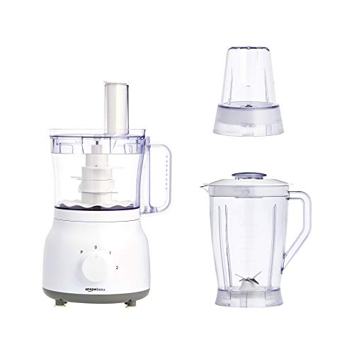 AmazonBasics - Robot e frullatore da cucina, 600 W, ciotola 2,4 L e...