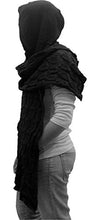 Carica l&#39;immagine nel visualizzatore di Gallery, Sciarpa con cappuccio, unisex col. Nero - Ilgrandebazar