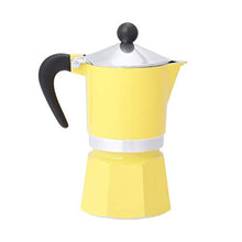 Carica l&#39;immagine nel visualizzatore di Gallery, Bialetti Rainbow Caffettiera Colorata, Alluminio, Giallo, 3 3 Tazze, Giallo