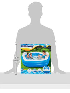 Bestway Piscina Family Pentagono Gonfiabile, 575 Litri, Bianco Azzurro, 207...