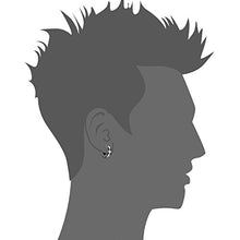 Carica l&#39;immagine nel visualizzatore di Gallery, Oidea Orecchini per Uomo orecchini rotondi in acciaio inox modello fiori blu... - Ilgrandebazar