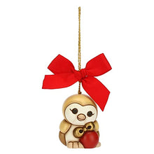 Carica l'immagine nel visualizzatore di Gallery, THUN - Addobbi Natalizi, Barbagianni in Ceramica Decorata a Mano, Versione Piccolo - Idea Regalo Natale 2022-4x4x4.8 cm h