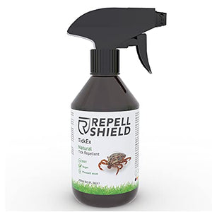 RepellShield Spray Repellente Zecche Uomo per Pelle, Vestiti e Casa - Antizecche Uomo Spray per Escursioni - Spray Antiparassitario e Antizanzare Giardino - Efficiente Spray Antipulci per Ambienti