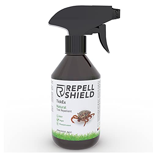 RepellShield Spray Repellente Zecche Uomo per Pelle, Vestiti e Casa - Antizecche Uomo Spray per Escursioni - Spray Antiparassitario e Antizanzare Giardino - Efficiente Spray Antipulci per Ambienti