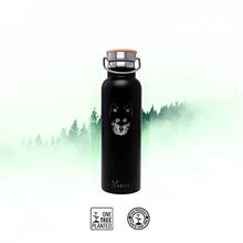 Carica l&#39;immagine nel visualizzatore di Gallery, iEarth - Borraccia Termica Acciaio Inox, Isolamento Doppia 600 ml, Nero