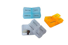 Carica l'immagine nel visualizzatore di Gallery, PortaPillole Settimanale (ITALIANO) Contenitore per Pillole CASSETTO, Colorat