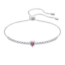 Carica l&#39;immagine nel visualizzatore di Gallery, Swarovski Bracciale One, Cristallo Rosso, Rodiato, da Donna - Ilgrandebazar