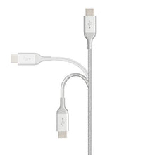 Carica l'immagine nel visualizzatore di Gallery, AmazonBasics - Cavo da USB C a di tipo C 2.0, in nylon a 0,9 m, Argento