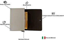 Carica l'immagine nel visualizzatore di Gallery, Porta Carte di Credito Schermato con Protezione RFID Anti Nero - Argento