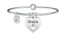 Carica l&#39;immagine nel visualizzatore di Gallery, KIDULT LIFE LOVE BRACCIALE ACCIAIO 316L - CUORE | GRAZIE 731298 - Ilgrandebazar