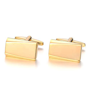 MERIT OCEAN Nero d'oro Classico Gemelli da Uomo in Acciaio Inox D'oro - Ilgrandebazar
