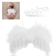 Carica l&#39;immagine nel visualizzatore di Gallery, Hifot neonata fotografia prop, ali angelo bambin con Fascia per capelli set,...