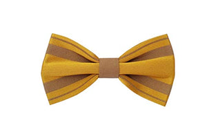 Papillon padre e figlio giallo oro a strisce linea autunno 2020 handmade... - Ilgrandebazar