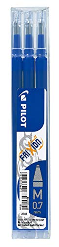 Pilot BLS-FR7-L-S3 Frixion Ball Refill per Penna a Confezione da 3, Blu