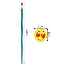 Carica l&#39;immagine nel visualizzatore di Gallery, Pieghevoli Matite Flessibili e Gomme Emoji Set 48PZ - Matita... - Ilgrandebazar