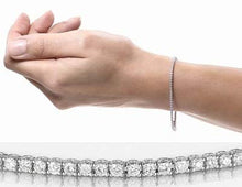 Carica l&#39;immagine nel visualizzatore di Gallery, Light-Jewelry Bracciale Tennis Uomo Donna con Zirconi, Placcato Oro Bianco... - Ilgrandebazar