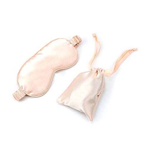 Gobesty - Mascherina per occhi in seta naturale, dormire, con fascia Gobesty - Mascherina per occhi in seta naturale, dormire, con fascia