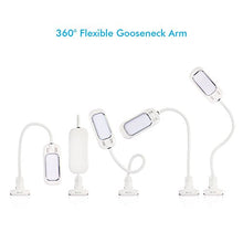 Carica l&#39;immagine nel visualizzatore di Gallery, OxyLED Lampada da scrivania con 24 luci T34 White Clip Table Lamp - Ilgrandebazar
