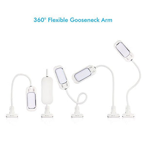 OxyLED Lampada da scrivania con 24 luci T34 White Clip Table Lamp - Ilgrandebazar