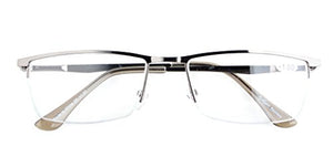 Eyekepper Mezza Montatura Cerniera a Molla Occhiali da +2.25, R1614-gunmetal - Ilgrandebazar