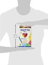 Carica l&#39;immagine nel visualizzatore di Gallery, Giotto 220600 - Gio Mega-Tri Astuccio 12 Maxi Pastelloni Colorati - Ilgrandebazar