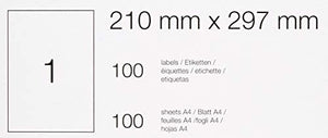 AmazonBasics - Etichette Multiuso, 210.0mm x 297.0mm, 100 x 297.0mm - Ilgrandebazar