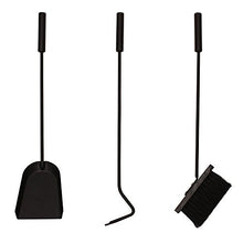 Carica l&#39;immagine nel visualizzatore di Gallery, JVL Malham Contemporaneo Set di Attrezzi da Camino, Acciaio, Nero, 15 x 15 x... - Ilgrandebazar