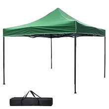 Carica l'immagine nel visualizzatore di Gallery, BAKAJI Gazebo 3 x 3 metri Pieghevole Tessuto Poliestere Impermeabile Struttura in Metallo Richiudibile a Fisarmonica Tendone Portatile Fiera Mercato Giardino Esterno + Sacca per Trasporto (Verde)
