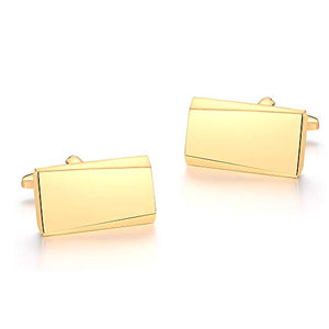 MERIT OCEAN Nero d'oro Classico Gemelli da Uomo in Acciaio Inox D'oro - Ilgrandebazar