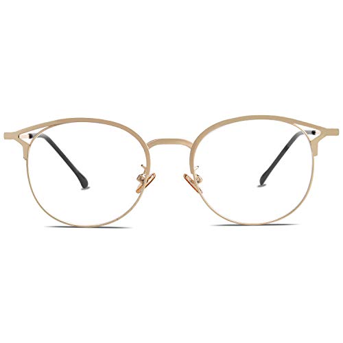 SOJOS Montatura Occhiali da Vista Donna Vintage C6 Oro Telaio