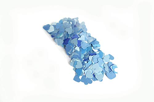 Confetti - coriandoli a forma di cuore - 18 g - colore blu/azzurro (tagliati... - Ilgrandebazar