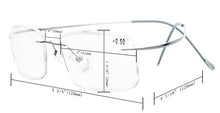 Carica l&#39;immagine nel visualizzatore di Gallery, Eyekepper Glasant Titanio occhiali da +1.25, Larghezza Lenti 51mm-gunmetal - Ilgrandebazar