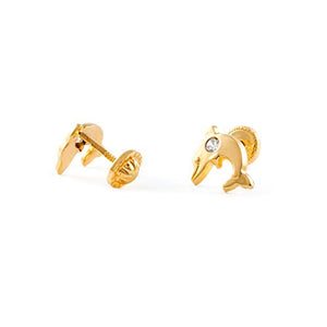 Monde Petit T1817P -Orecchini per bambini, oro giallo 18k (750) - Ilgrandebazar