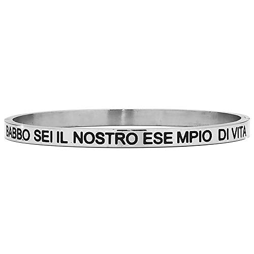 Beloved Bracciale uomo in acciaio Emozionale - frasi, pensieri, parole Mod 9 - Ilgrandebazar