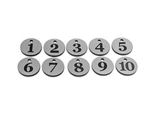 Carica l'immagine nel visualizzatore di Gallery, OriginDesigned - Portachiavi numerato da 1 a 10, con Numeri incisi circolari...
