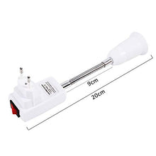 Carica l&#39;immagine nel visualizzatore di Gallery, Portalampada E27 con Adattatore e 1x Braccio e Spina, Bianco