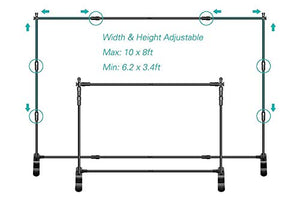 Emart - Supporto per sfondo fotografico, 3 x 2,4 m, regolabile, telescopico,...