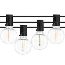 Carica l'immagine nel visualizzatore di Gallery, Catena Luminosa LED G40 per Esterno, 9,5m con 25+2 Lampadine Plastica Infrangibili per Cortile, Veranda, Caffetteria, Feste, Matrimoni e Giardino