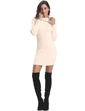 Carica l'immagine nel visualizzatore di Gallery, Aibrou Vestito Maglioni Donna Invernali Eleganti Collo Alto a S, Albicocca - Ilgrandebazar
