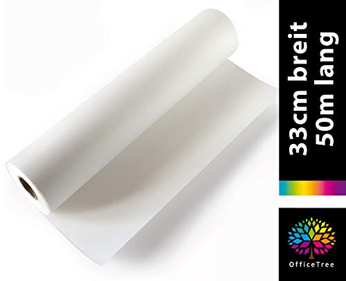 OfficeTree Rotolo Di Carta Per Disegnare da 50 m, larghezza 33 cm - Qualità... - Ilgrandebazar