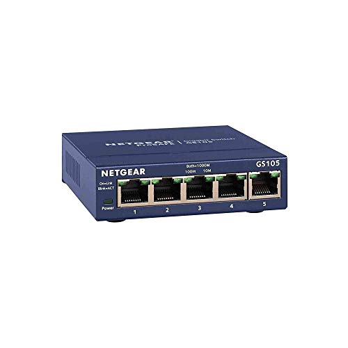 Netgear GS105GE Switch Ethernet 5 porte Gigabit, switch Unmanaged,...