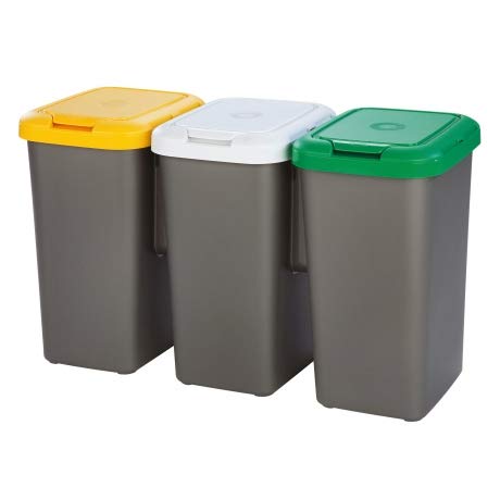 Tontarelli 25 L (x3) Tolate Ingombro 78,5 x 32 x h 47,4 cm, Multicolore - Ilgrandebazar